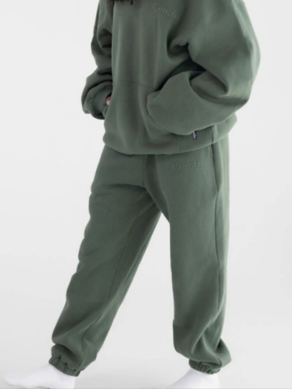 Comfrt Minimalist Sweatpants Forest Green Size Small